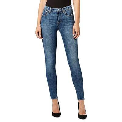 Alexa Mid-Waist Faded Skinny Jeans