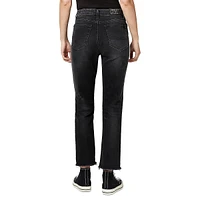 Jayden High-Rise Distressed Straight Leg Jeans