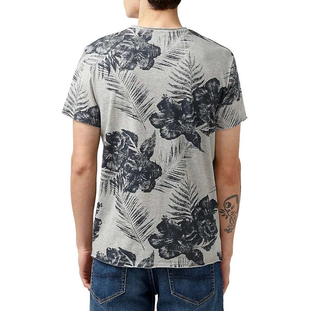 Kushot Hibiscus-Print T-Shirt