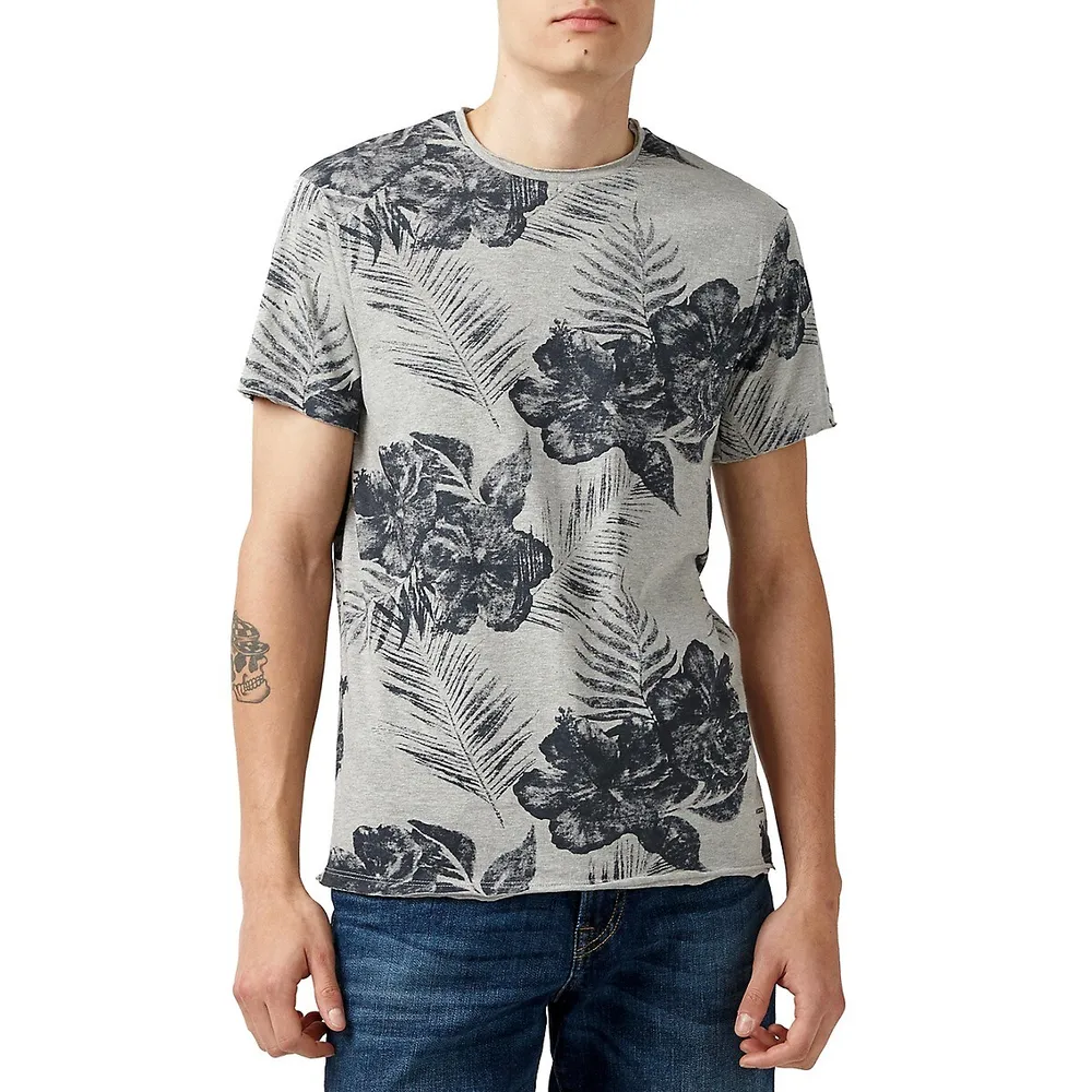 Kushot Hibiscus-Print T-Shirt