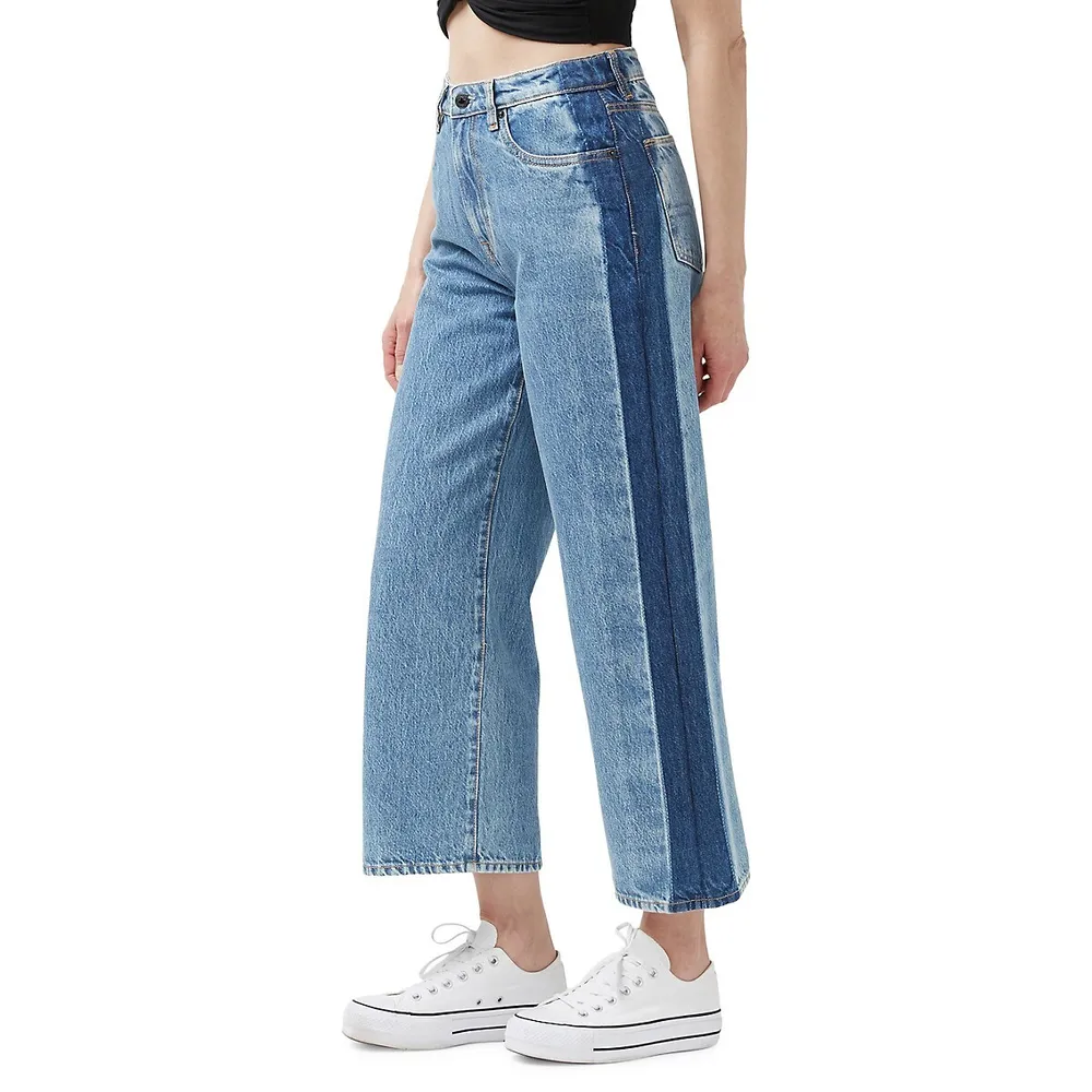 Addisson High-Rise Wide-Leg Cropped Jeans