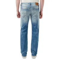 Straight 6 Veined and Contrasted Jeans