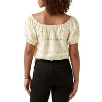 Fig Embroidered Off-Shoulder Blouse