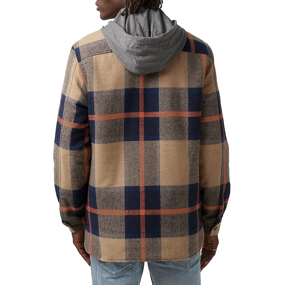 Jiref Hooded Plaid Shacket