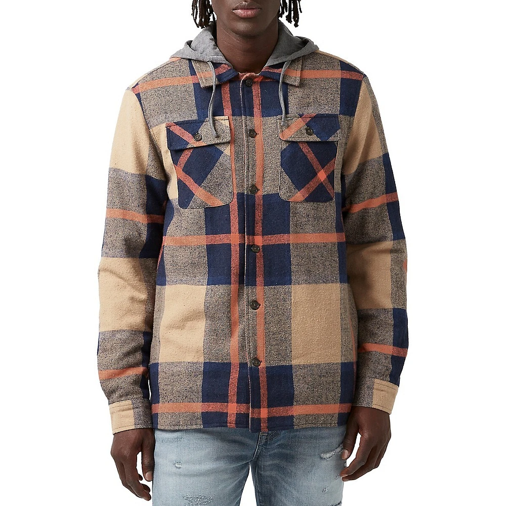 Jiref Hooded Plaid Shacket