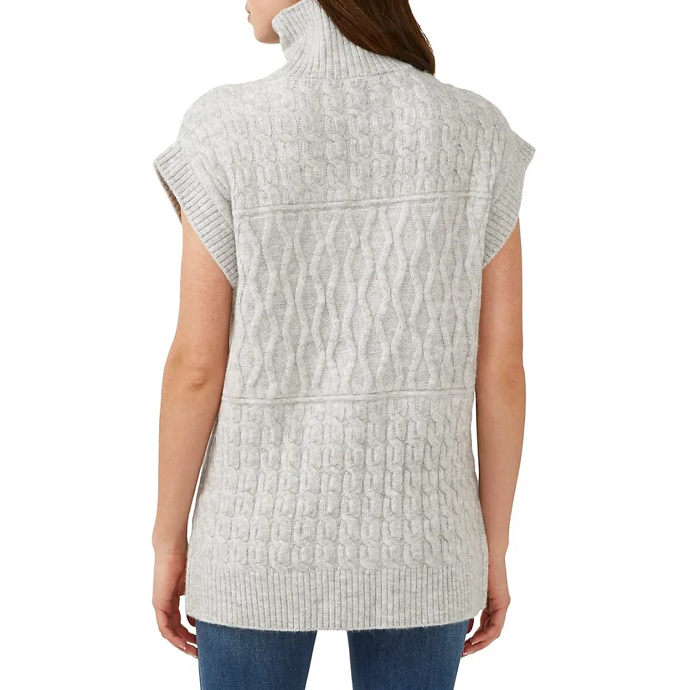 Lambert Mixed-Stitch Sleeveless Knit Tunic