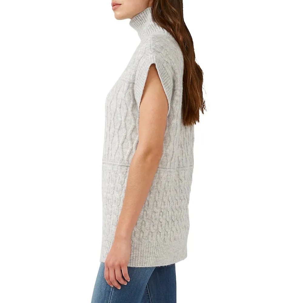 Lambert Mixed-Stitch Sleeveless Knit Tunic