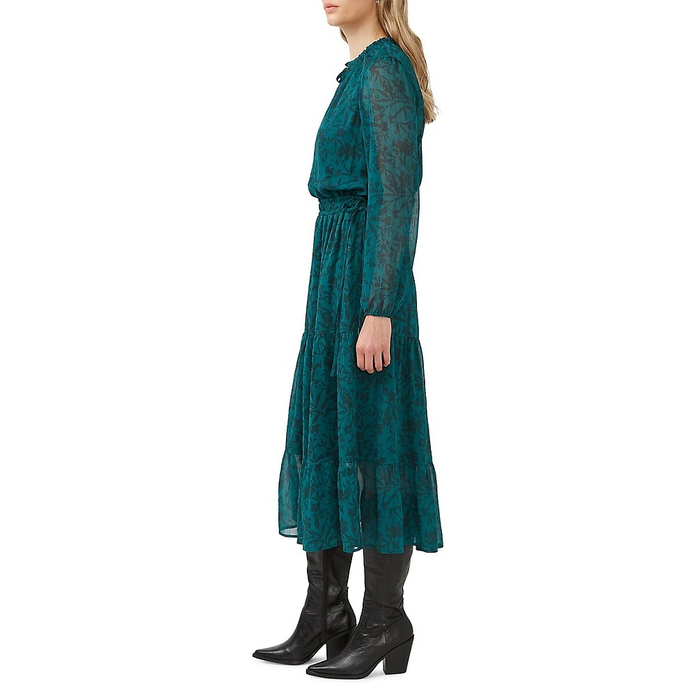 Aviva Tie-Neck Midi Dress