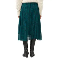 Roux Pleated Midi Skirt