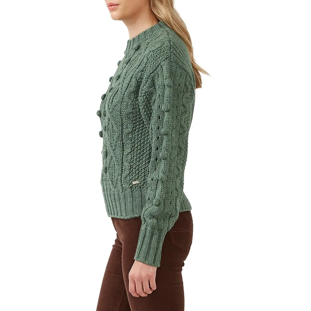 Larsa Cable-Knit Bobble Sweater
