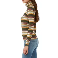 Mavra Ribbed Striped Turtleneck Sweater
