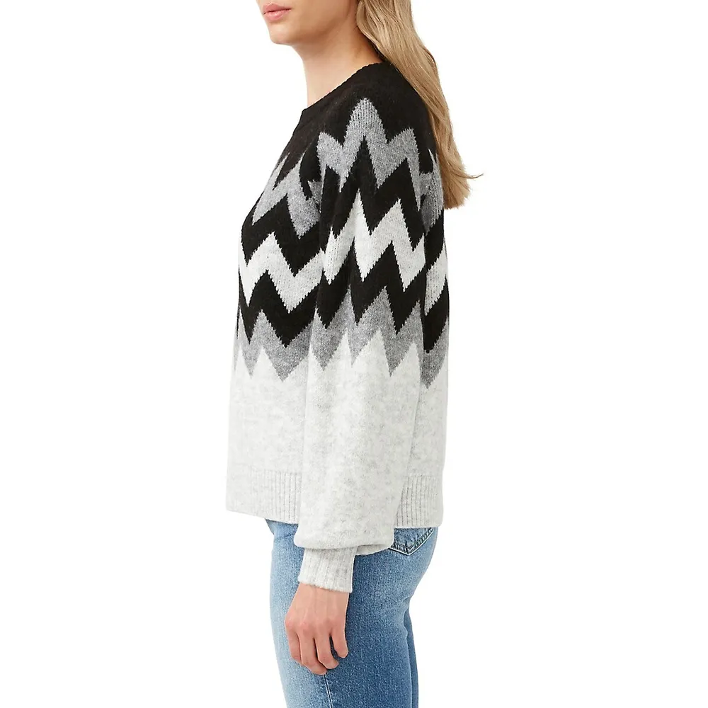 Nerissa Chevron-Stripe Sweater