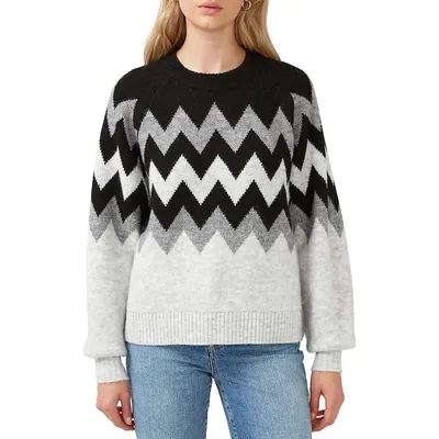 Nerissa Chevron-Stripe Sweater