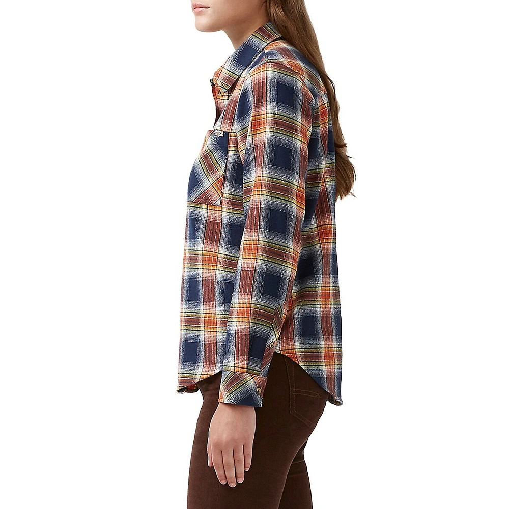 Percy Flannel Check Button-Down Shirt