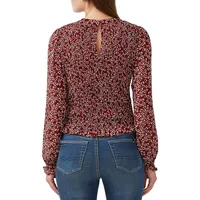 Langley Smocked Floral Blouse