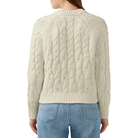 Magari Embellished Cable-Knit Sweater