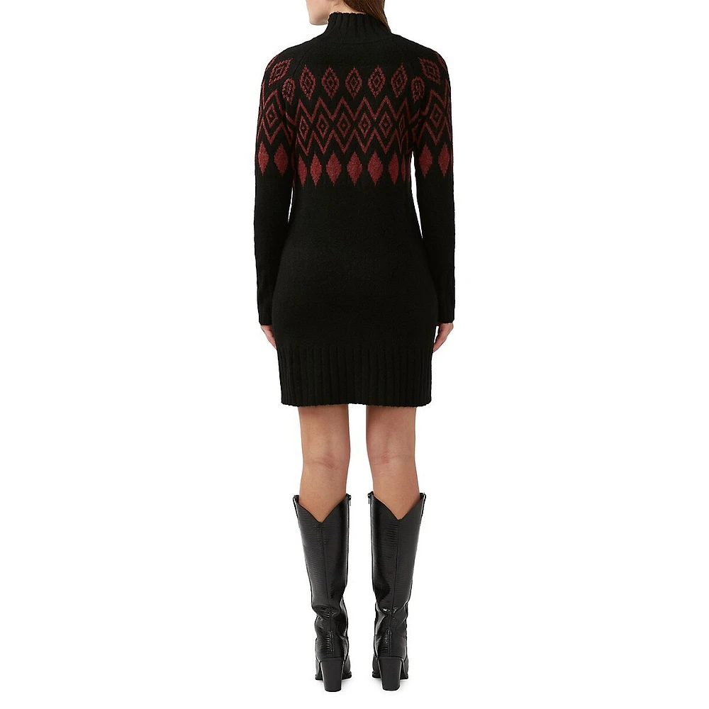 Massima Fair Isle Sweater Dress