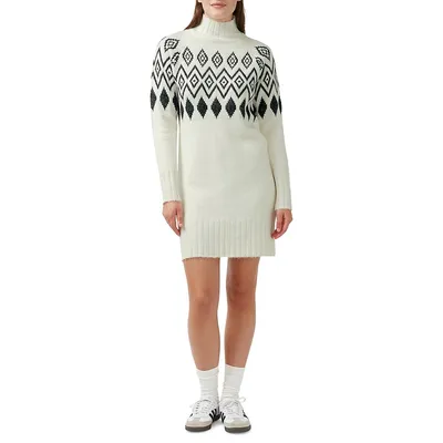 Massima Fair Isle Sweater Dress