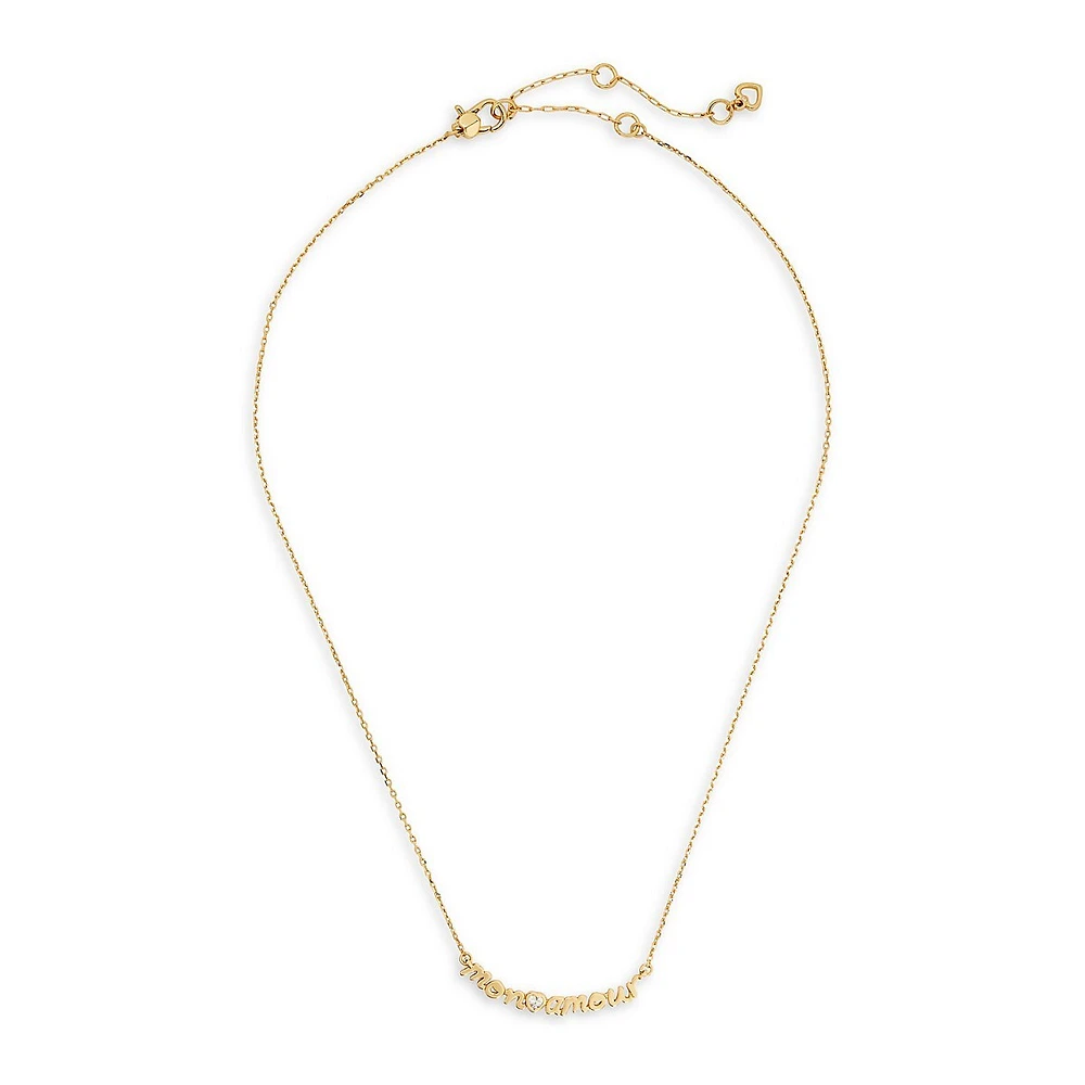 True Love Goldtone & Cubic Zirconia Love Mon Amour Necklace