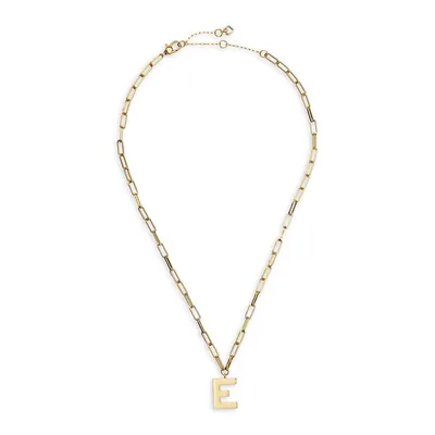 Initial This Goldtone Initial Pendant Necklace