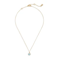 Sunny Goldtone & Cubic Zirconia Halo Pendant Necklace