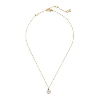 Sunny Goldtone & Cubic Zirconia Halo Pendant Necklace