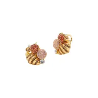 Patisserie Goldtone Multistone Cluster Stud Earrings