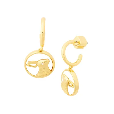 Goldtone & Mother-Of-Pearl Drop Earrings