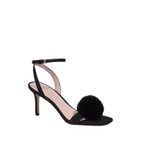 Amour Pom Suede Dress Sandals