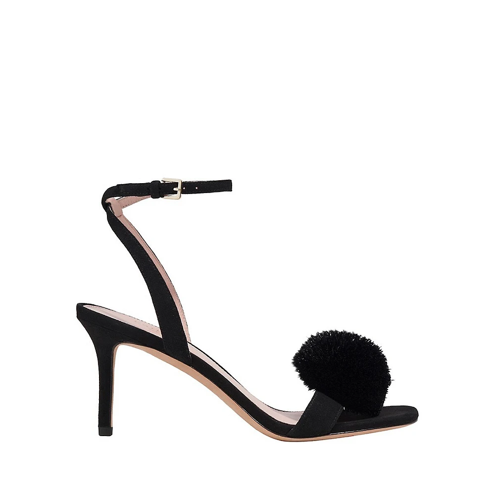 Kate Spade New York Amour Pom Suede Dress Sandals