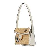 Sac à bandoulière en paille à motif de libellules Katy