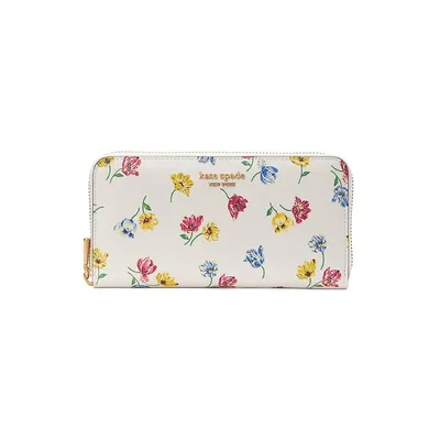 Morgan Tulip Toss Zip-Around Continental Wallet