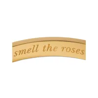 Idiom Stop And Smell the Roses Goldplated & Enamel Bangle Bracelet