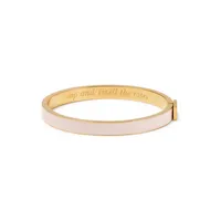 Idiom Stop And Smell the Roses Goldplated & Enamel Bangle Bracelet