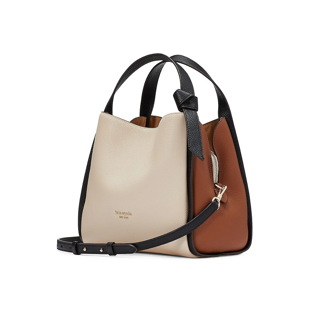 Knott Medium Colourblock Leather Satchel