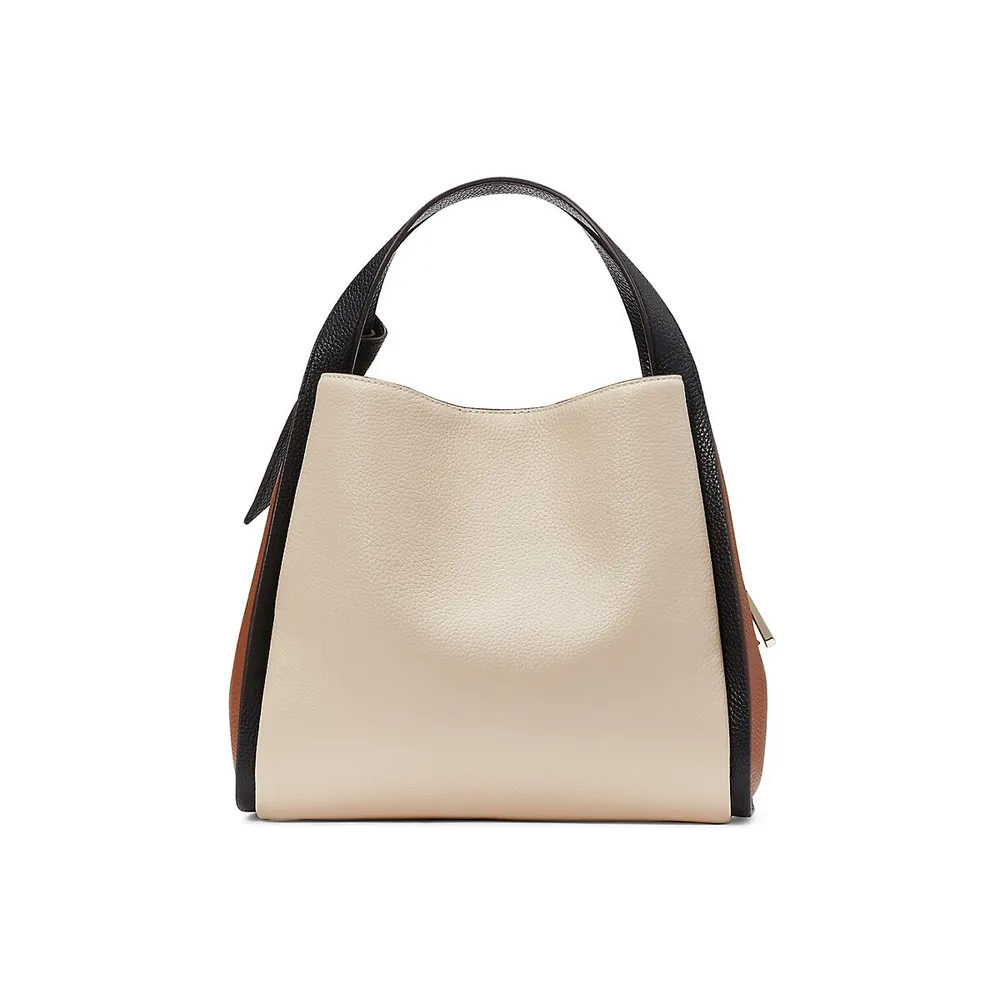 Knott Medium Colourblock Leather Satchel