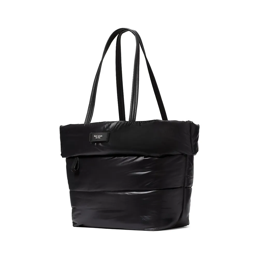 Large Puffed Puffy Fabric Tote