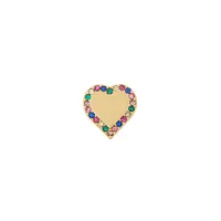 Take Heart Goldtone & Cubic Zirconia Heart Stud Earrings