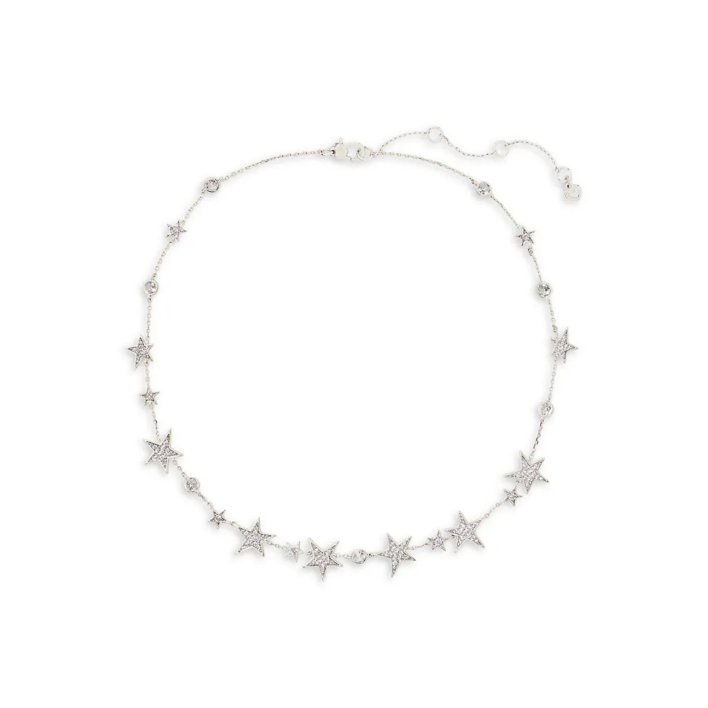 You're A Star Silvertone Collar Necklace