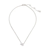 Showtime Silvertone & Cubic Zirconia Pendant Necklace