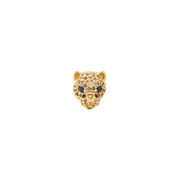 Winter Carnival Goldtone & Pavé Cubic Zirconia Leopard Stud Earrings