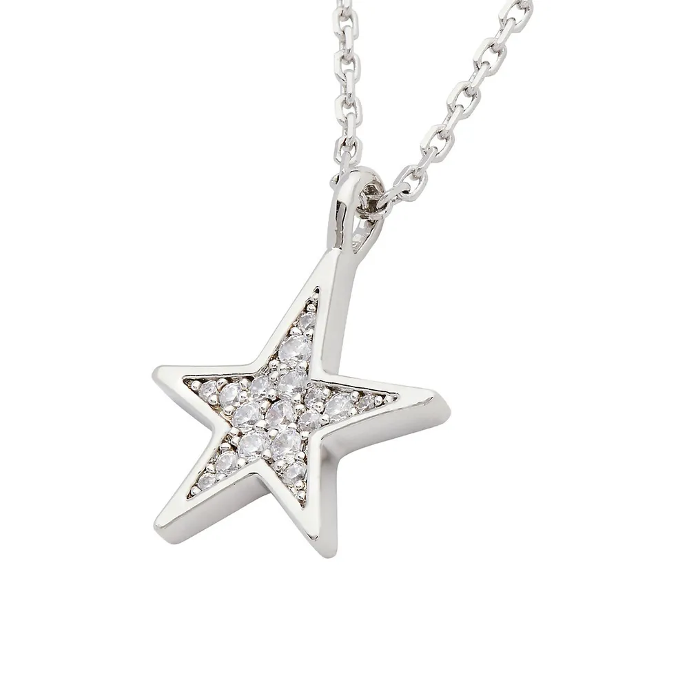 You're A Star Silvertone Pendant Necklace