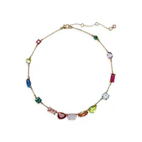 Showtime Goldtone & Glass Stone Scatter Necklace
