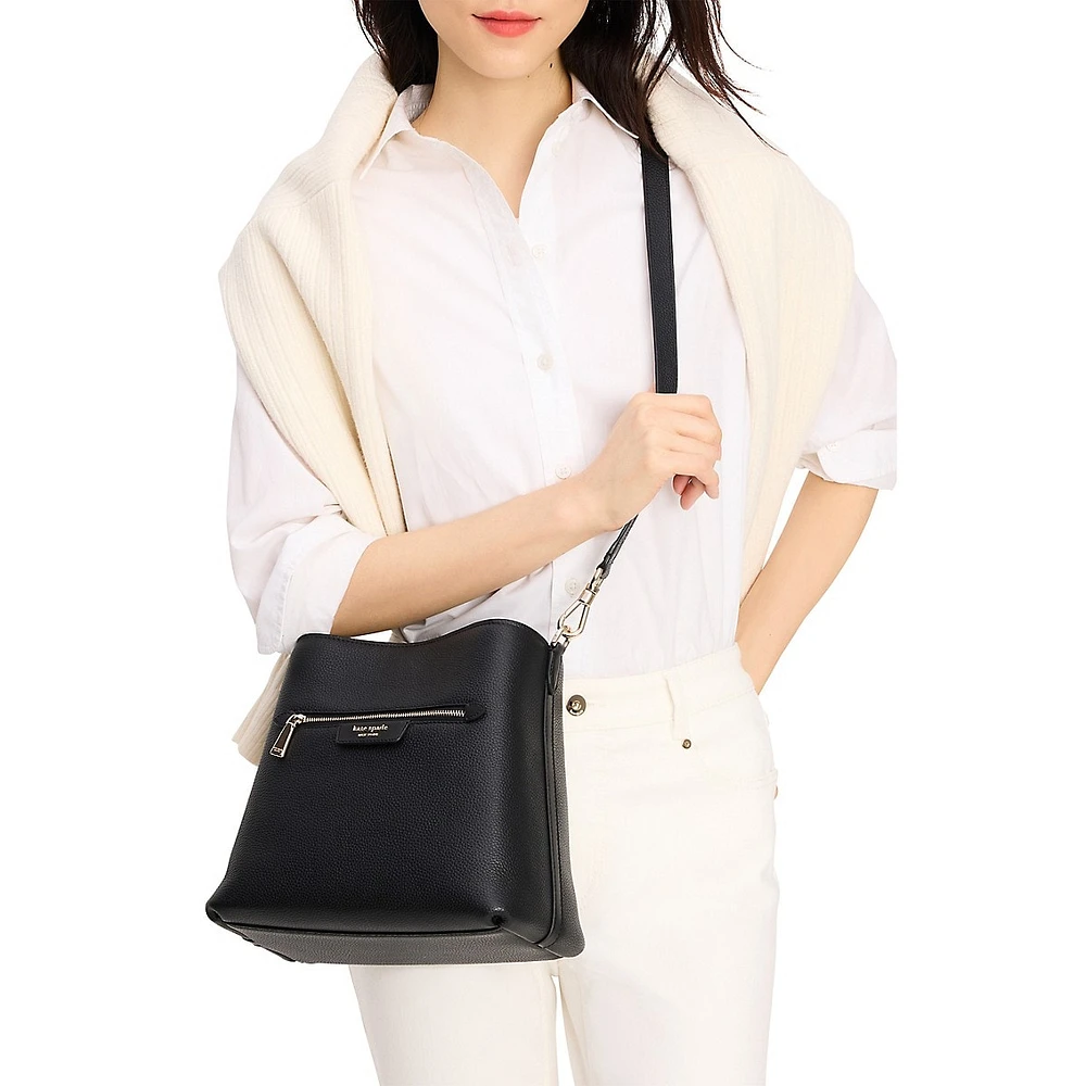 Hudson Pebbled Leather Shoulder Bag