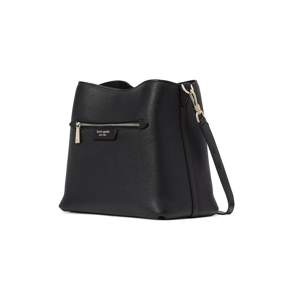 Hudson Pebbled Leather Shoulder Bag