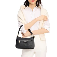 Hudson Pebbled Leather Convertible Crossbody Bag