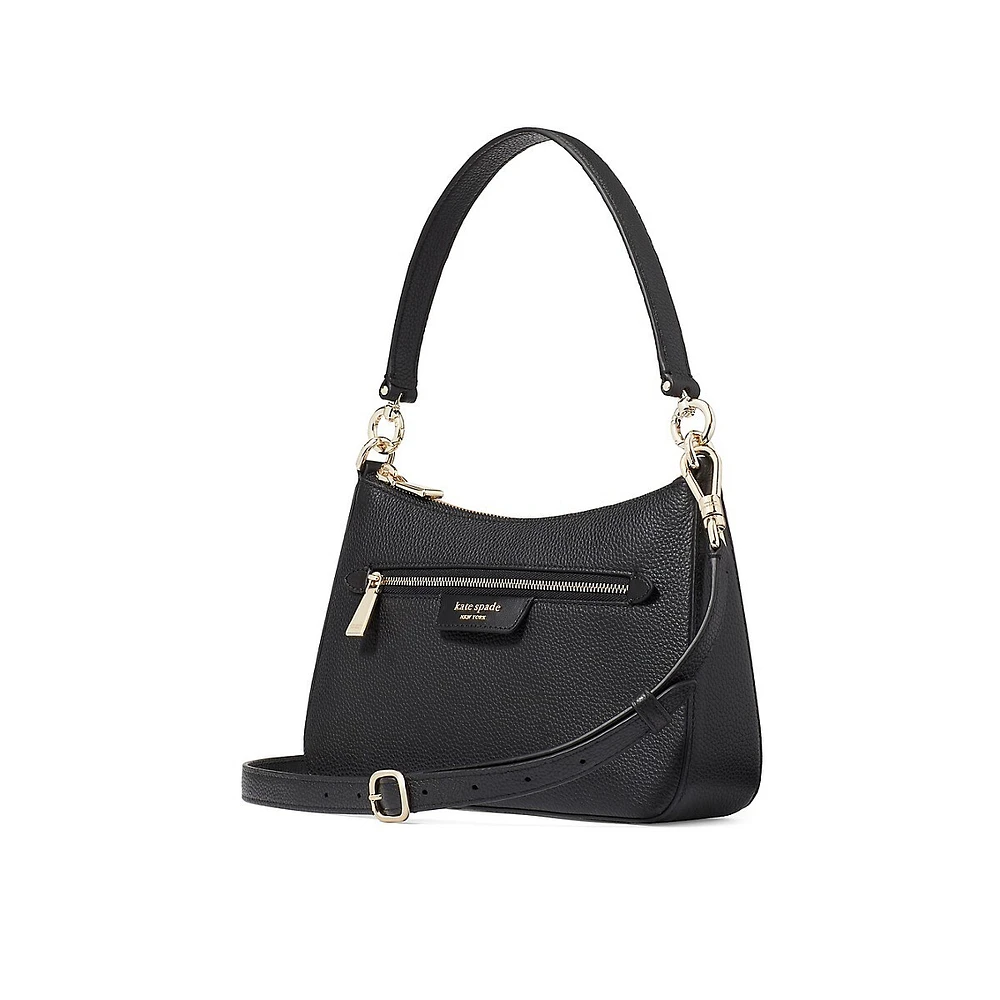 Hudson Pebbled Leather Convertible Crossbody Bag