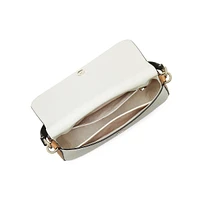 Hudson Colorblocked Pebbled Leather Shoulder Bag