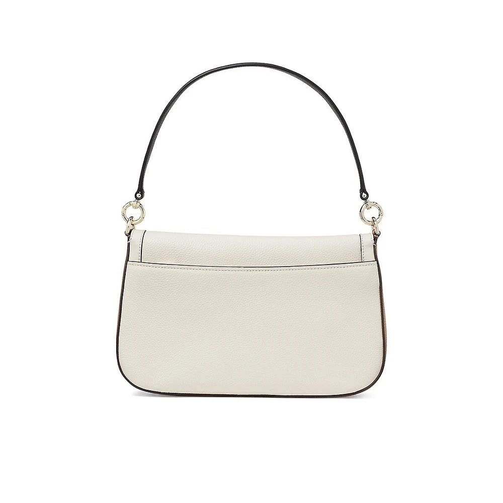 Hudson Colorblocked Pebbled Leather Shoulder Bag