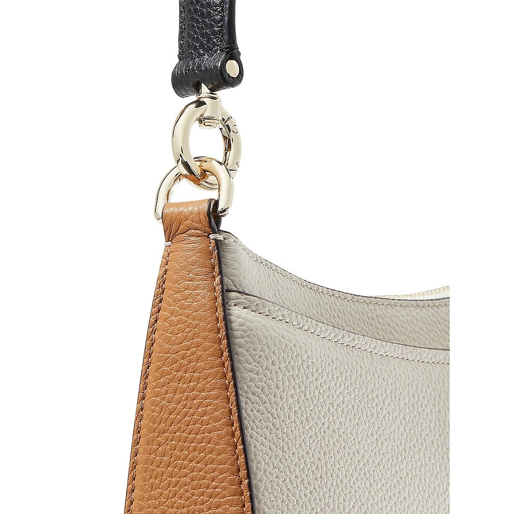 Hudson Colourblocked Pebbled Leather Convertible Crossbody